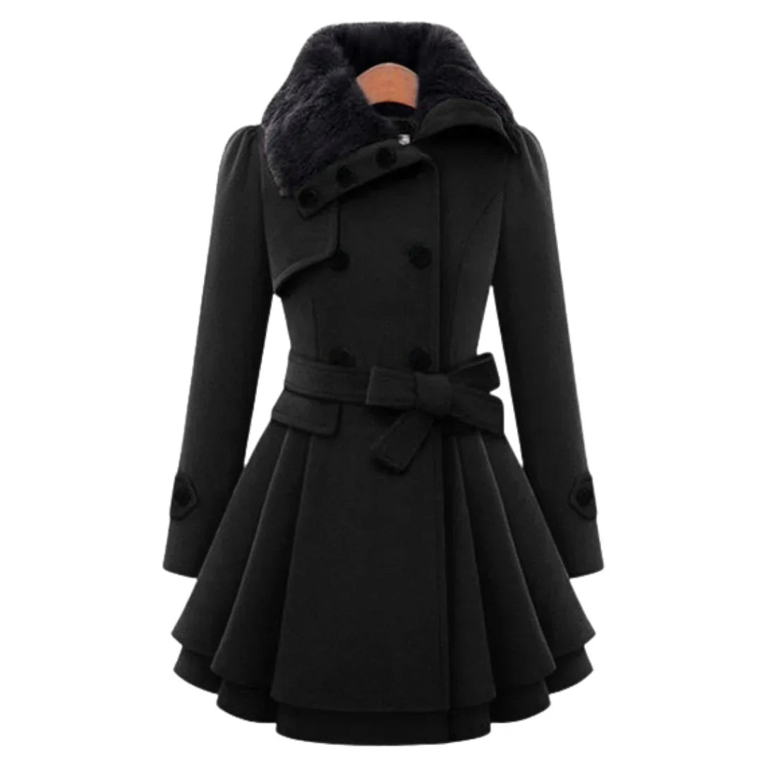 Gabrielle | Elegante Abrigo Trench de Lana de Cachemira