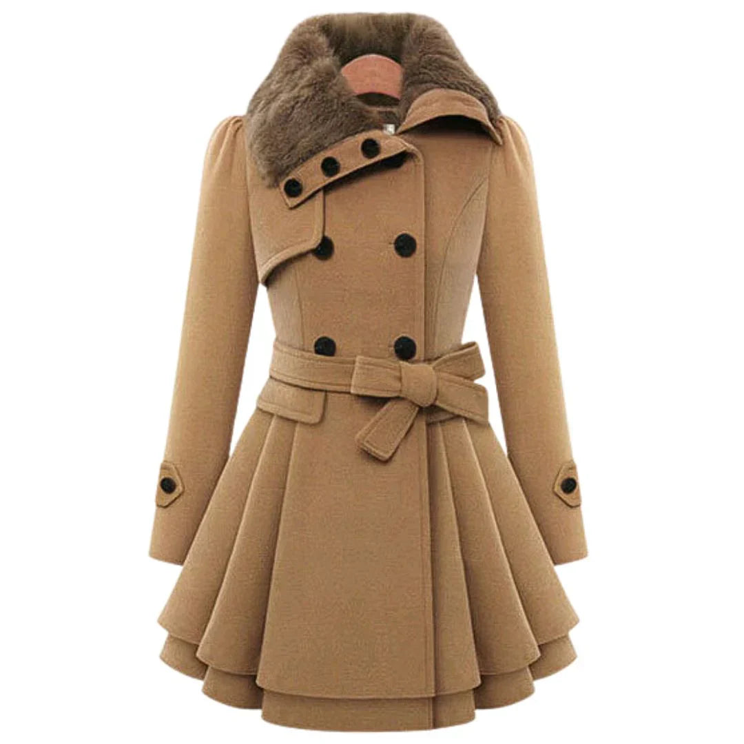 Gabrielle | Elegante Abrigo Trench de Lana de Cachemira